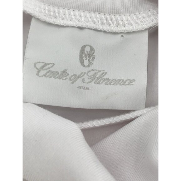 Conte Of Florence Turtleneck Wonens Size Medium White Embellished Apres Ski - Picture 8 of 15